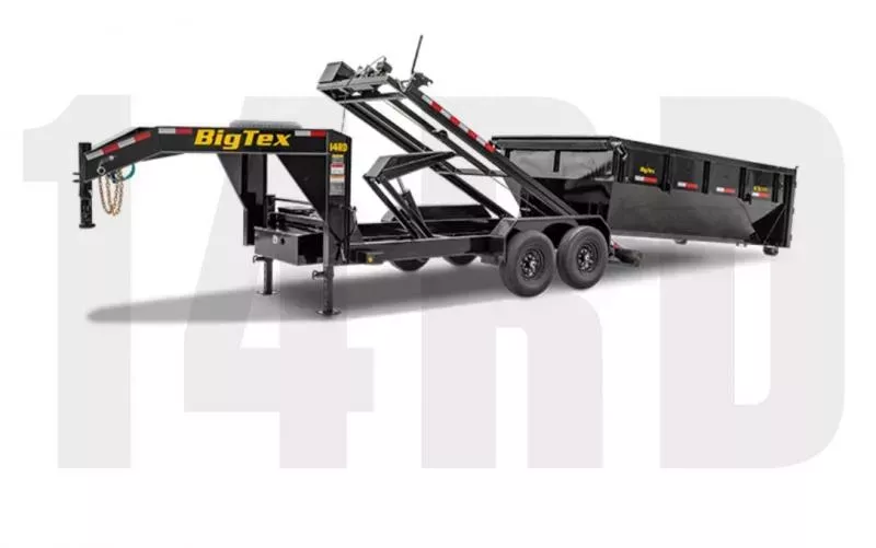 2026 Big Tex 7x14' Gooseneck Rolloff Dump Trailer 14000# GVW * DUAL BATTERIES * I-BEAM FRAME * WINCH WITH ROLLER