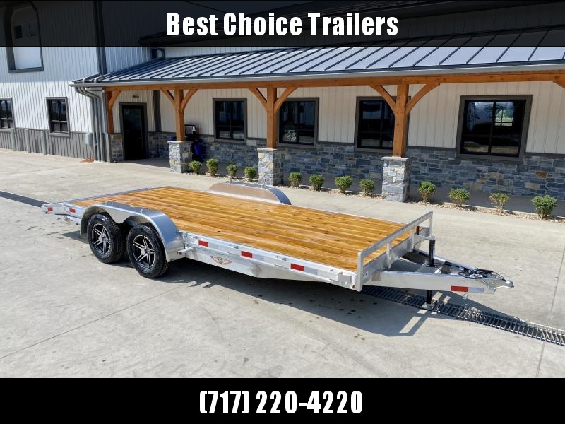 2022 H and H 7x18' Aluminum Car Hauler Trailer 7000# GVW * HEAVY DUTY 6" TONGUE/FRAME * EXTRUDED BEAVERTAIL * SET BACK JACK * ALUMINUM WHEELS * REMOVABLE FENDERS * CHANNEL C/M * RUBRAIL 2022 H and H 7x18' Aluminum Car Hauler Trailer 7000# GVW * HEAVY DUTY 6" TONGUE/FRAME * EXTRUDED BEAVERTAIL * SET BACK JACK * ALUMINUM WHEELS * REMOVABLE FENDERS * CHANNEL C/M * RUBRAIL
