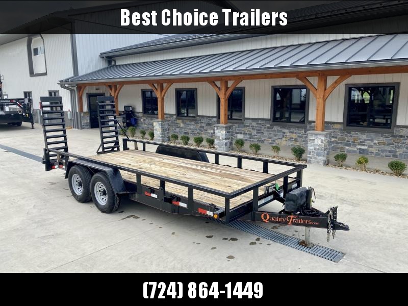 USED 2014 Quality Trailers 7x18' Utility Landscape Trailer 9990# GVW * 5' HD EQUIPMENT STYLE STAND UP RAMPS * 2' BEAVERTAIL * TUBE TOP * 9500# WINCH * D-RINGS/STAKE POCKETS * SPARE TIRE MOUNT USED 2014 Quality Trailers 7x18' Utility Landscape Trailer 9990# GVW * 5' HD EQUIPMENT STYLE STAND UP RAMPS * 2' BEAVERTAIL * TUBE TOP * 9500# WINCH * D-RINGS/STAKE POCKETS * SPARE TIRE MOUNT
