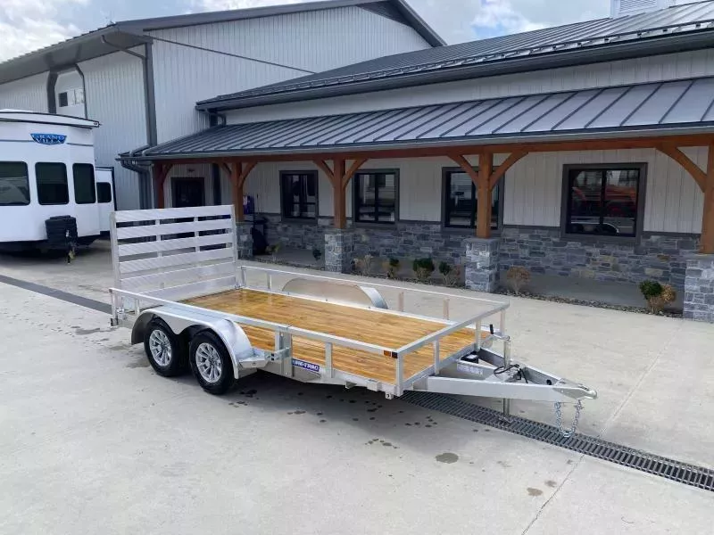 2026 Sure Trac 7x14' Tube Top Aluminum Utility Landscape Trailer 7000# GVW * ALUMINUM WHEELS * TUBE TOP * SPARE MOUNT * TRIPLE TUBE TONGUE * SWIVEL JACK