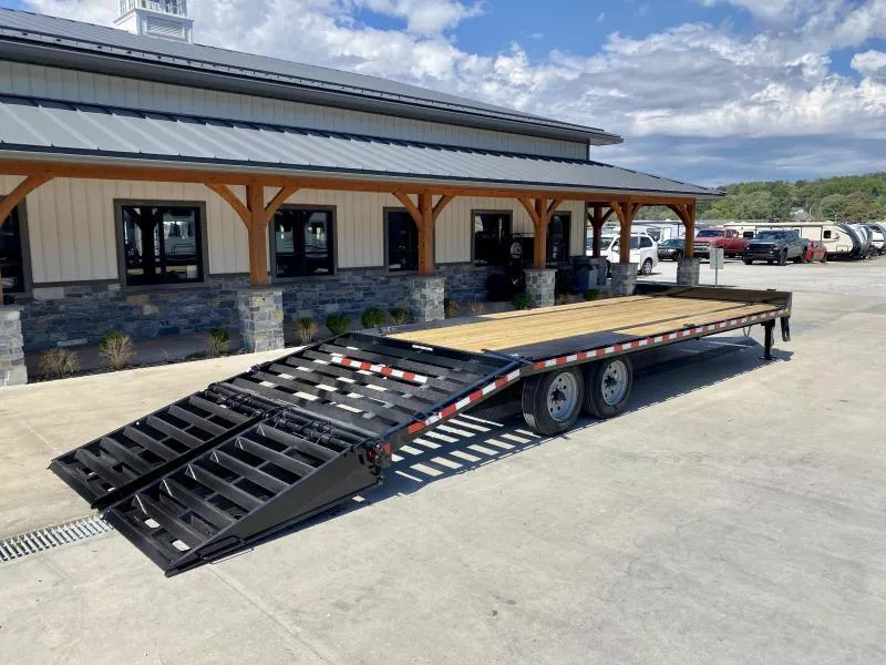 2025 Sure-Trac 102x25' HD Beavertail Deckover Trailer 17600# GVW * 8000# AXLES * 17.5" 16-PLY TIRES * 3 3/8" BRAKES * FULL WIDTH RAMPS * 12" I-BEAM * PIERCED FRAME * RUBRAIL/STAKE POCKETS/PIPE SPOOLS/10 D-RINGS 5bhcXIdqz4v0