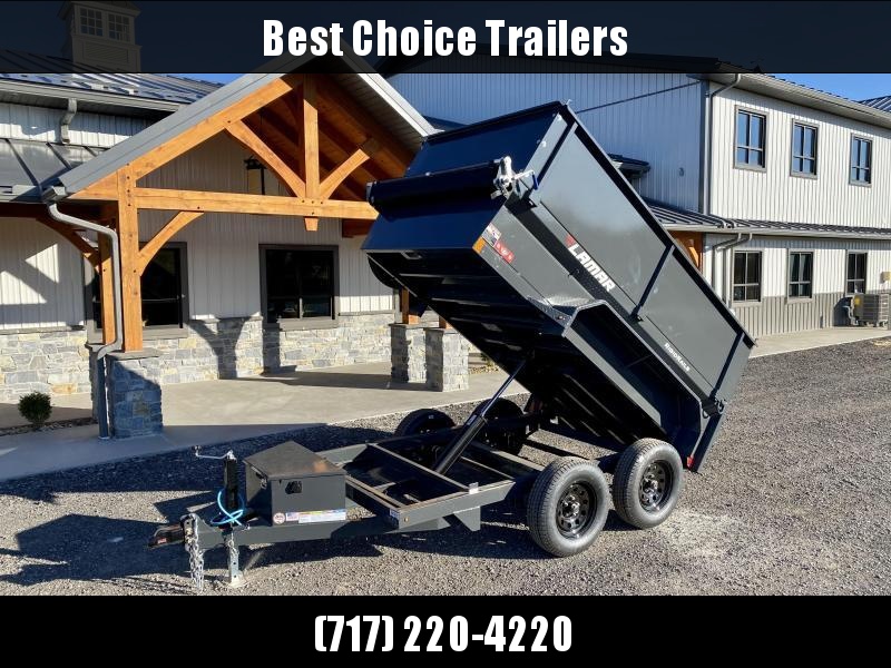 2021 Lamar 5x10' High Side Dump Trailer 7000# GVW * 2' SIDE EXTENSIONS * DELUXE TARP KIT * SPARE TIRE + MOUNT * UNDERMOUNT RAMPS * CHARCOAL * ADJUSTABLE COUPLER * RIGID RAILS * 110V CHARGER * DOUBLE CHANNEL FRAME * 10GA FLOOR 2021 Lamar 5x10' High Side Dump Trailer 7000# GVW * 2' SIDE EXTENSIONS * DELUXE TARP KIT * SPARE TIRE + MOUNT * UNDERMOUNT RAMPS * CHARCOAL * ADJUSTABLE COUPLER * RIGID RAILS * 110V CHARGER * DOUBLE CHANNEL FRAME * 10GA FLOOR