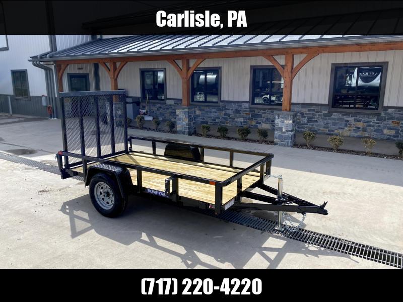 2025 Sure-Trac 5x8' Tube Top Utility Landscape Trailer 2990# GVW * 2" TUBE TOP RAIL * 2X2" TUBE GATE C/M + SPRING ASSIST + FOLD FLAT * TOOLESS GATE REMOVAL * SPARE MOUNT * PROTECTED WIRING * SET BACK JACK * STAKE POCKETS * BULLET LED' 1750184065