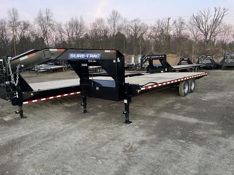2021 Sure-Trac 102x22 Gooseneck Deckover Flatbed Trailer 15000# GVW * STRAIGHT DECK * I-BEAM MAINFRAME & NECK * CHANNEL SIDE RAIL * RUBRAIL/STAKE POCKETS/D-RINGS * GOOSEENCK COUPLER * DUAL 12K DROP LEG JACKS * FULL FRONT TOOLBOX 2021 Sure-Trac 102x22 Gooseneck Deckover Flatbed Trailer 15000# GVW * STRAIGHT DECK * I-BEAM MAINFRAME & NECK * CHANNEL SIDE RAIL * RUBRAIL/STAKE POCKETS/D-RINGS * GOOSEENCK COUPLER * DUAL 12K DROP LEG JACKS * FULL FRONT TOOLBOX