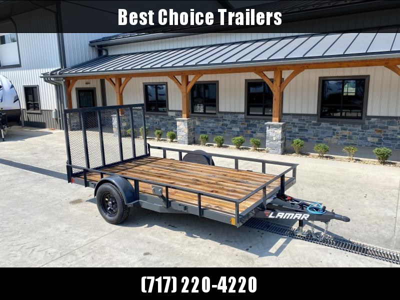 2021 Lamar 5x10' Utility Landscape Trailer 2990# GVW * CHANNEL FRAME * SPARE TIRE MOUNT * CAST COUPLER * SWIVEL JACK * COLD WEATHER HARNESS * STAKE POCKETS * LAY FLAT/TUBE GATE W/SPRING ASSIST * LED LIGHTS * CLEARANCE 2021 Lamar 5x10' Utility Landscape Trailer 2990# GVW * CHANNEL FRAME * SPARE TIRE MOUNT * CAST COUPLER * SWIVEL JACK * COLD WEATHER HARNESS * STAKE POCKETS * LAY FLAT/TUBE GATE W/SPRING ASSIST * LED LIGHTS * CLEARANCE