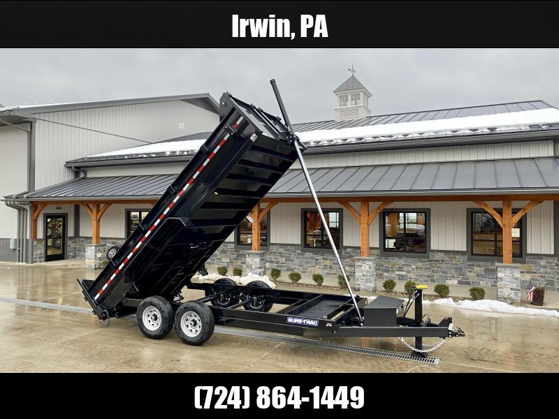 2025 Sure-Trac 7x16' Dump Trailer 14000# GVW * DELUXE TARP KIT * HYDRAULIC JACK * TELESCOPIC HOIST * FRONT/REAR BULKHEAD * INTEGRATED KEYWAY * 2' SIDES * UNDERBODY TOOL TRAY * ADJUSTABLE COUPLER * UNDERMOUNT RAMPS * COMBO GATE 1750184070