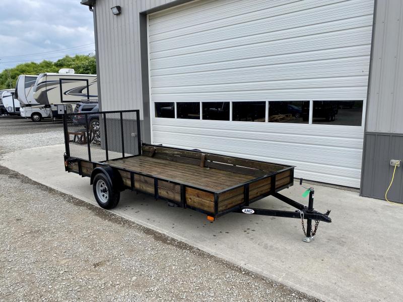 USED 2018 AMO 78x14' Utility Landscape Trailer 2990# GVW * 4' GATE * TOOLESS GATE REMOVAL * 3500# AXLE * 15" RADIAL TIRES * WOOD SIDES * USED 2018 AMO 78x14' Utility Landscape Trailer 2990# GVW * 4' GATE * TOOLESS GATE REMOVAL * 3500# AXLE * 15" RADIAL TIRES * WOOD SIDES *