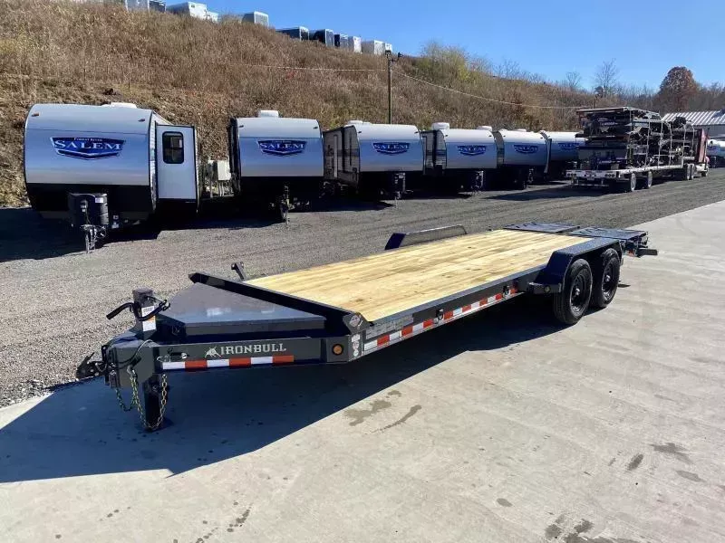 2026 Iron Bull 7x18' Equipment Trailer 14000# GVW * FULL WIDTH RAMPS * 8" I-BEAM FRAME * OVERSIZE TOOLBOX * HD COUPLER