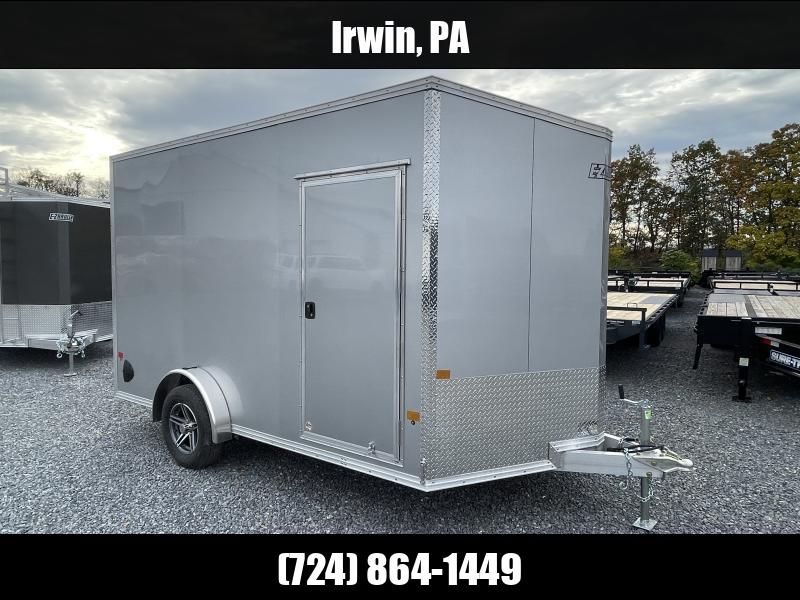 2025 EZ Hauler 7.5x12' Aluminum Enclosed Cargo Trailer 3500# GVW * ELEC BRAKES * CHARCOAL * 7'4" INTERIOR HEIGHT/7'1" DOOR OPENING * ALUMINUM FRAME * RAMP DOOR * 16" O/C WALLS * 1 PC ROOF * SCREWLESS * ALUMINUM WHEELS 1750183918