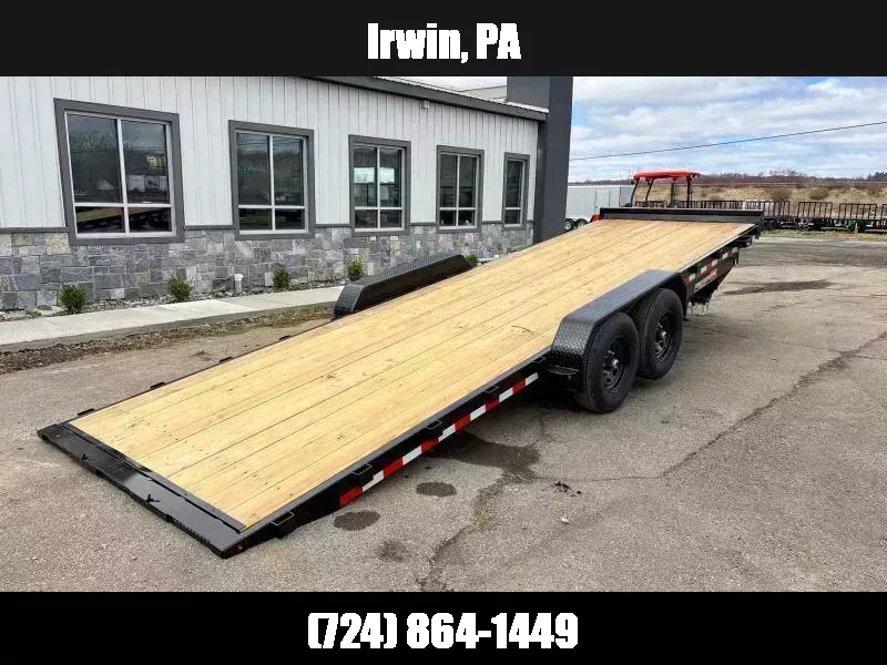 2026 H&H 7x24' Power Tilt Car Hauler Trailer 14000# GVW * POWER TILT * DUAL TOOLBOXES * 6" FRAME * DROP JACK * INTEGRATED TAIL LIGHTS * CHANNEL C/M 1757363861