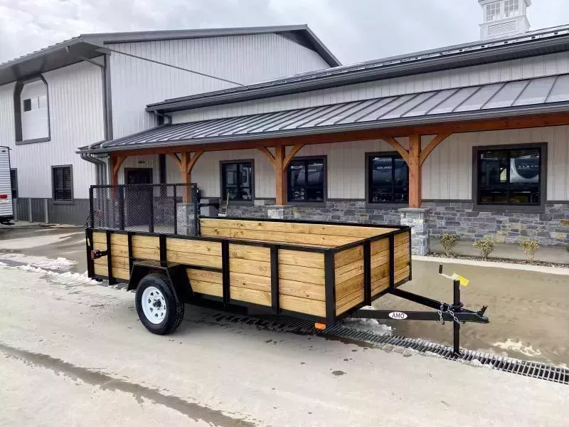 2026 AMO 78x12' High Side Utility Landscape Trailer 2990# GVW * 3-BOARD HIGH SIDE * 2' SIDES * TOOLESS GATE REMOVAL * TIE DOWNS