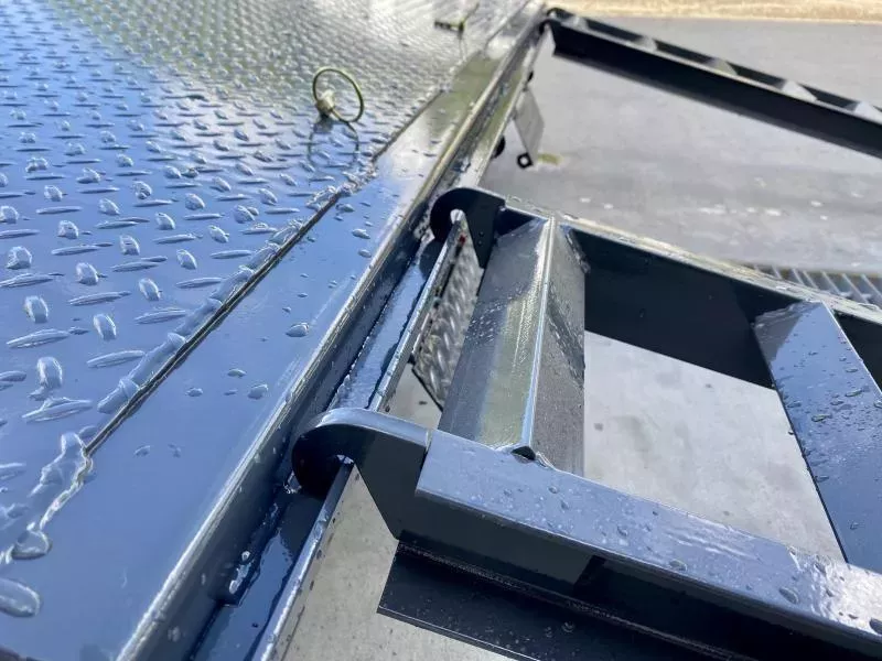 2025 Lamar 7x16 7000# Wood Deck Car Hauler Trailer * CHARCOAL * REMOVABLE FENDERS * EXTRA STAKE POCKETS * 5" CHANNEL FRAME * COLD WEATHER HARNESS * REAR RAMPS  F3F4L2yxk8ca