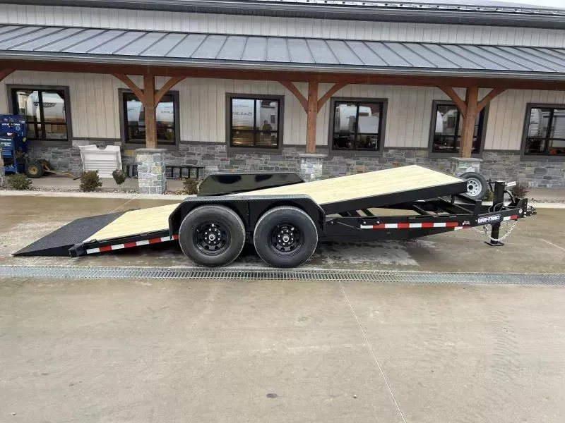 2026 Sure-Trac 7x18' Gravity Tilt Equipment Trailer 14000# GVW * 12K JACK * DROP AXLES/LOW LOAD ANGLE * RUBRAIL/STAKE POCKETS/D-RINGS * HD FENDERS * ADJUSTABLE CAST COUPLER * SPARE MOUNT