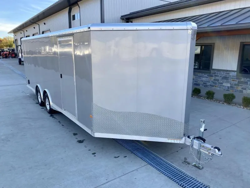 2026 NEO 8.5x22' NCBS Aluminum Enclosed Car Trailer 9990# GVW * POWER PKG 110V AND 12V * NUDO FLOOR/RAMP * FULL ESCAPE DOOR * SPREAD AXLE * INTEGRATED FRAME * REAR SPOILER * ALUMINUM WHEELS * SCREWLESS * 1PC ROOF * RV DOOR * NXP LATCHES