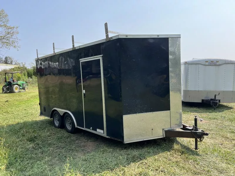 USED Xtreme Cargo 8.5X16 7,000 GVW Enclosed Cargo Trailer * LADDER RACKS * BARN DOORS *