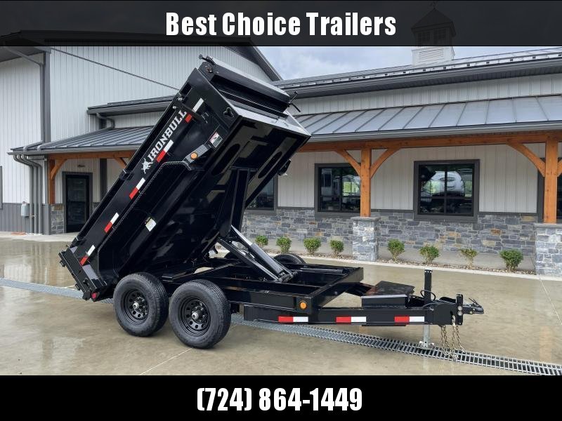 2022 Ironbull 6x10' Dump Trailer 9990# GVW * TARP KIT * SCISSOR HOIST * STACKED I-BEAM FRAME * 6" TUBE BEDFRAME * 2PC 10GA BED & WALLS W/ KEYWAY * COMBO GATE * UNDERBODY BED RUNNERS * DEXTER AXLES * IRONCLAD WARRANTY 2022 Ironbull 6x10' Dump Trailer 9990# GVW * TARP KIT * SCISSOR HOIST * STACKED I-BEAM FRAME * 6" TUBE BEDFRAME * 2PC 10GA BED & WALLS W/ KEYWAY * COMBO GATE * UNDERBODY BED RUNNERS * DEXTER AXLES * IRONCLAD WARRANTY