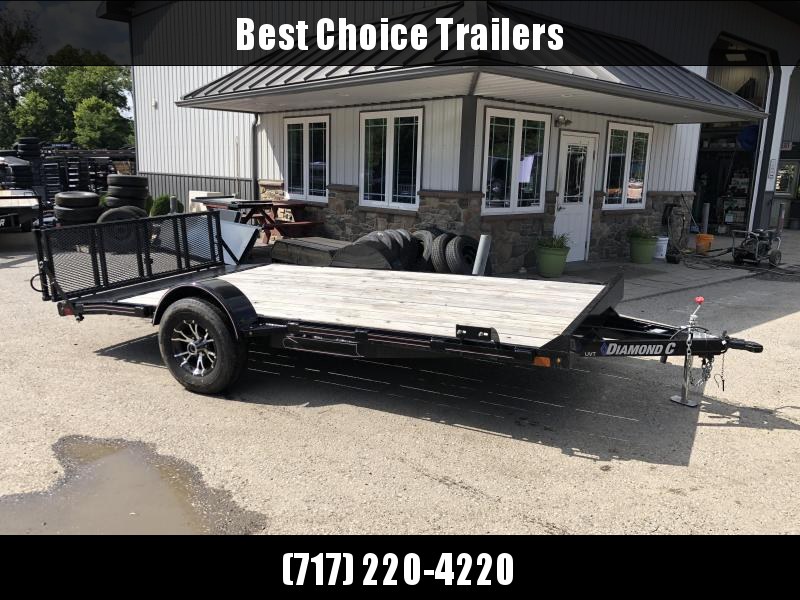 USED 2019 Diamond C 7x14' Single Axle Utility Trailer * 5200lb Axle * Electric Brakes * Bi Fold Gate * Aluminum Wheels * 4in Channel Tongue/Frame USED 2019 Diamond C 7x14' Single Axle Utility Trailer * 5200lb Axle * Electric Brakes * Bi Fold Gate * Aluminum Wheels * 4in Channel Tongue/Frame