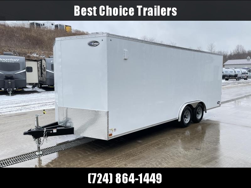 2021 ITI Cargo 8.5x24' Enclosed Car Hauler Trailer 9900# GVW * WHITE EXTERIOR * .030 SEMI-SCREWLESS * RV DOOR * 1 PC ROOF * 3/8" WALLS * 3/4" FLOOR * TRIPLE TUBE TONGUE * 6'6" INTERIOR * 24" STONEGUARD * HIGH GLOSS PAINTED FRAME * D-RINGS 2021 ITI Cargo 8.5x24' Enclosed Car Hauler Trailer 9900# GVW * WHITE EXTERIOR * .030 SEMI-SCREWLESS * RV DOOR * 1 PC ROOF * 3/8" WALLS * 3/4" FLOOR * TRIPLE TUBE TONGUE * 6'6" INTERIOR * 24" STONEGUARD * HIGH GLOSS PAINTED FRAME * D-RINGS