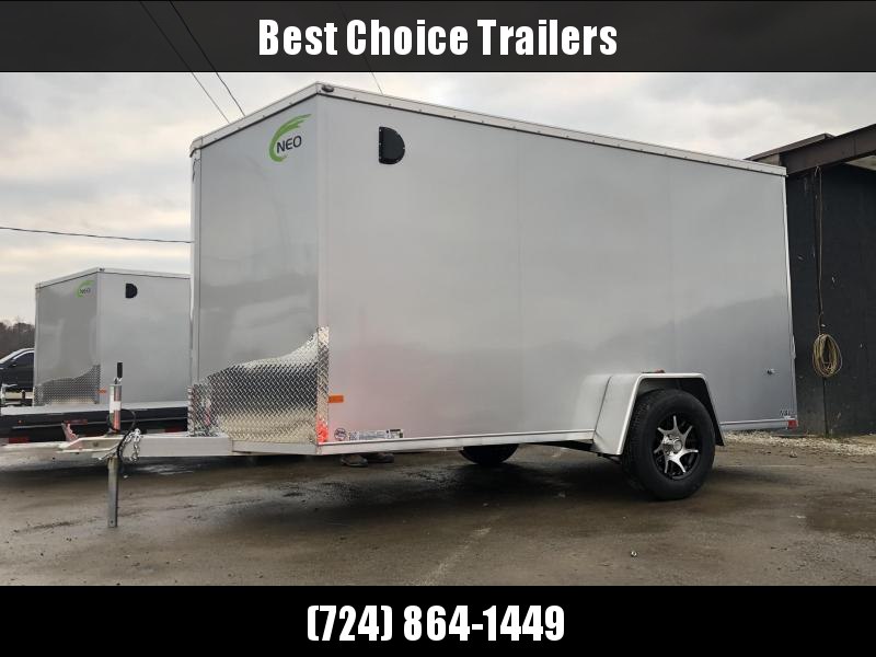2021 Neo 6x12' NAVF Aluminum Enclosed Cargo Trailer * RAMP DOOR * SILVER * ALUMINUM WHEELS 2021 Neo 6x12' NAVF Aluminum Enclosed Cargo Trailer * RAMP DOOR * SILVER * ALUMINUM WHEELS