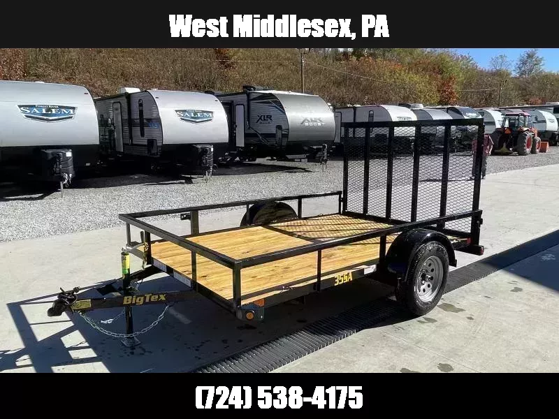 2026 Big Tex Trailers 30SA 5"x10' Tube Top Landscape Utility Trailer 2995# GVW * 2X2" TUBE TOPRAIL * SETBACK JACK * (4) TIE DOWNS * LED LIGHTS * SPARE MOUNT 1759285512