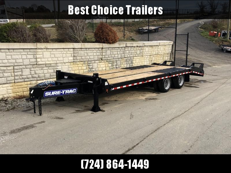 2020 Sure Trac 102x25' Air Brake Beavertail Deckover Trailer 49000# GVW * PIERCED FRAME * 14" I-BEAM FRAME * 215/17.5 LRH 16-PLY * 2" OAK DECK * HUTCH 9700 SUSPENSION * DUAL 50K 2-SPEED JOST JACKS * LOCKABLE TOOLBOX * BI-DIRECTIONAL RAMPS * (12) 1" D-RING 2020 Sure Trac 102x25' Air Brake Beavertail Deckover Trailer 49000# GVW * PIERCED FRAME * 14" I-BEAM FRAME * 215/17.5 LRH 16-PLY * 2" OAK DECK * HUTCH 9700 SUSPENSION * DUAL 50K 2-SPEED JOST JACKS * LOCKABLE TOOLBOX * BI-DIRECTIONAL RAMPS * (12) 1" D-RING