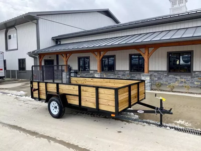 2026 AMO 78x12' High Side Utility Landscape Trailer 2990# GVW * 3-BOARD HIGH SIDE * 2' SIDES * TOOLESS GATE REMOVAL * TIE DOWNS