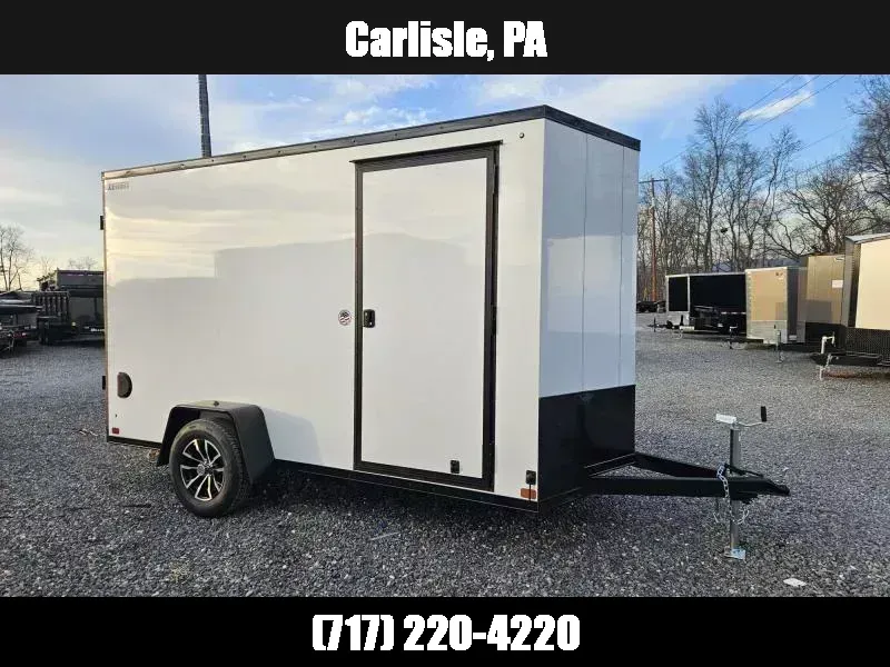 2026 ITI Cargo 7x12' Enclosed Cargo Trailer 2990# GVW * 4 D-RINGS * 4" FRAME * 7' HEIGHT * SILVER BLACKOUT EXTERIOR * SCREWLESS EXTERIOR * BLACK ALUMINUM WHEELS * 16" O.C. WALLS * 1 PC ROOF * TRUCKBED LINER TONGUE & SILLS * UNDERCOATED * VAPOR BARRIER 1776128080