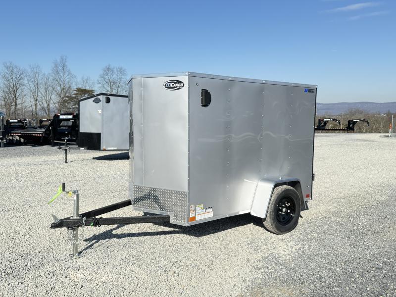 2025 ITI Cargo 5x8' Enclosed Cargo Trailer 2990# GVW * BLACK EXTERIOR * SEMI-SCREWLESS * .030 EXTERIOR * 1 PC ALUMINUM ROOF * TRUCKBED LINER ON TONGUE AND SILLS * UNDERCOATED * VAPOR BARRIER