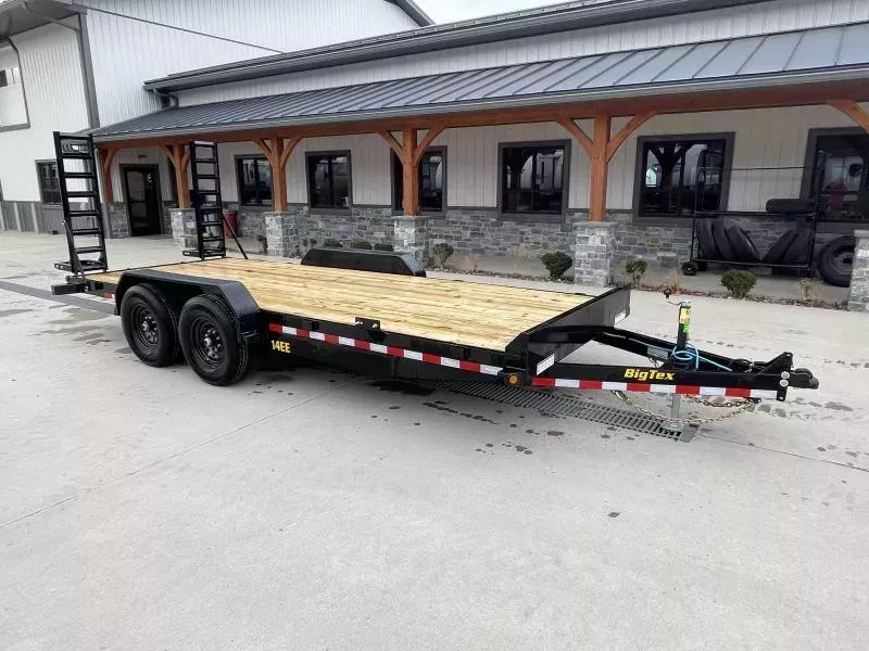 2026 Big Tex Trailers 14EB 7x20' Equipment Trailer 14000# GVW * STAND UP EQUIPMENT RAMPS * REMOVABLE FENDERS * DROP LEG JACK * ADJUSTABLE CAST COUPLER