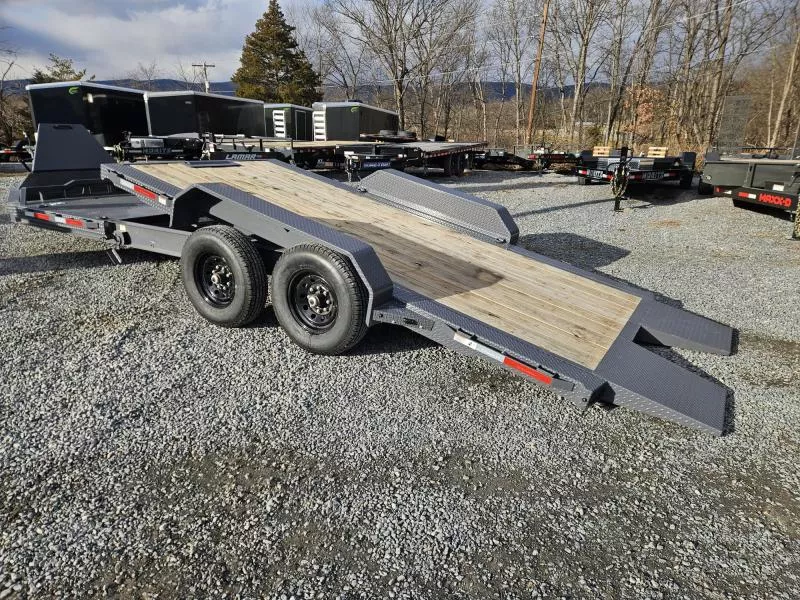 2026 RawMaxx 7x22' Power Tilt Equipment Trailer 14000# GVW * SPLIT DECK POWER TILT * 14-PLY TIRES * 8" I-BEAM FRAME * TORSION SUSPENSION * TOOLBOX * WINCH PLATE + ROLLER * DEXTER AXLES * RUBRAIL/STAKE POCKETS/D-RINGS