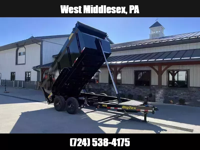 2026 Big Tex Trailers 14TD 7x14' HD Telescopic High Side Dump Trailer 14000# GVW * 7GA FLOOR * 12-TON TELESCOPIC HOIST * 4' HIGH SIDES * MEGA SIDE RAIL * 8" I-BEAM FRAME * UNDERMOUNT RAMPS * COMBO GATE * 12K JACK * TARP KIT * REAR STABILIZER JACKS 1761157836