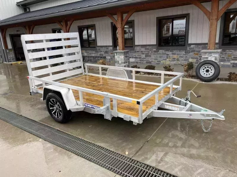 2026 Sure Trac 6x10' Aluminum Utility Landscape Trailer 2990# GVW * ALUMINUM WHEELS * TUBE TOP * TRIPLE TUBE TONGUE * SWIVEL JACK * STAKE POCKETS * EXTENDED 54" GATE
