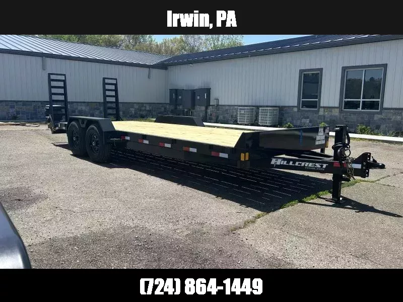 2025 Hillcrest Trailers 7x22 Equipment Trailer 14000 GVW * HD RAMPS * D-RINGS/STAKE POCKETS * ADJUSTABLE COUPLER * 12K JACK * CHARCOAL POWDER COAT 1757710200
