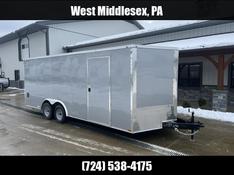 2025 Quality 8.5x22' Enclosed Car Hauler Trailer 7000# GVW * RED EXTERIOR * HD RAMP DOOR * PLYWOOD WALLS & FLOORS * TUBE WALL AND CEILING STUDS * LED LIGHTS * 16" O.C. WALL AND FLOORS * RV DOOR * V-NOSE 1750183931