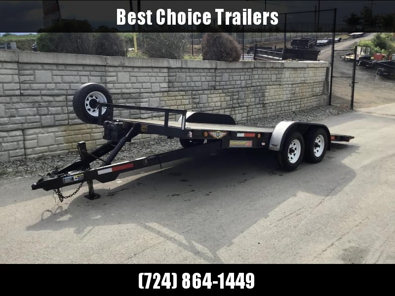 USED H&H 7X18' MX Manual Tilt Car Hauler 7000# GVW * SPARE WHEEL/TIRE USED H&H 7X18' MX Manual Tilt Car Hauler 7000# GVW * SPARE WHEEL/TIRE