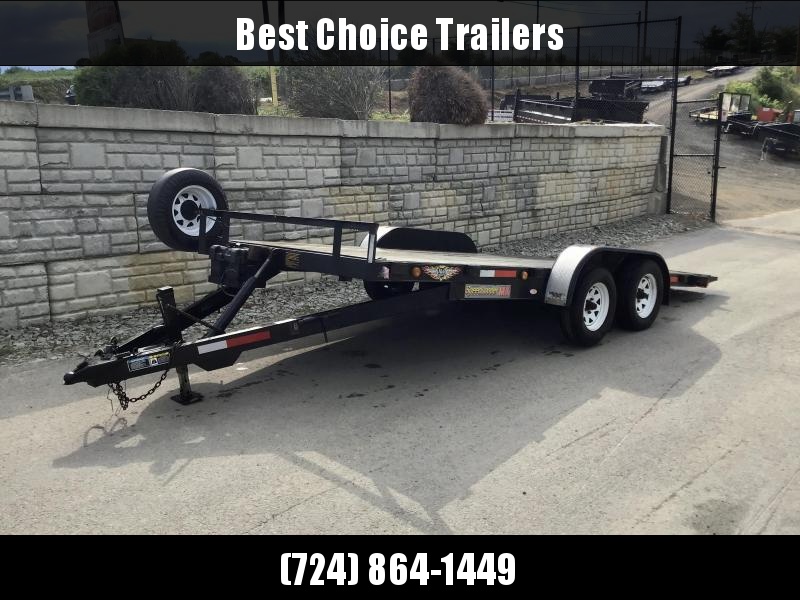 USED H&H 7X18' MX Manual Tilt Car Hauler 7000# GVW * SPARE WHEEL/TIRE USED H&H 7X18' MX Manual Tilt Car Hauler 7000# GVW * SPARE WHEEL/TIRE
