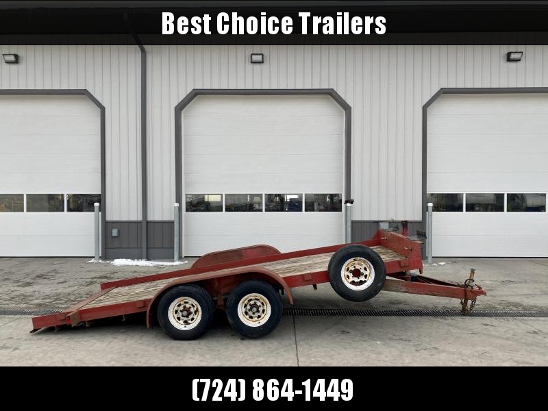 USED 2013 New Alexandria 6.5x17' Crank Tilt Equipment Trailer 10000# GVW * SPARE TIRE * D-RINGS/STAKE POCKETS USED 2013 New Alexandria 6.5x17' Crank Tilt Equipment Trailer 10000# GVW * SPARE TIRE * D-RINGS/STAKE POCKETS