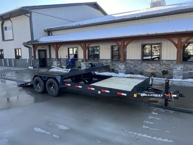 2026 Hillcrest Trailers 7x20 Gravity Tilt Equipment Trailer 16000 GVW * 8000# AXLES * 16+4' SPLIT DECK TILT * 14-PLY TIRE UPGRADE * HYDRAULIC STOP/CONTROL VALVE * ADJUSTABLE COUPLER * 12K JACK
