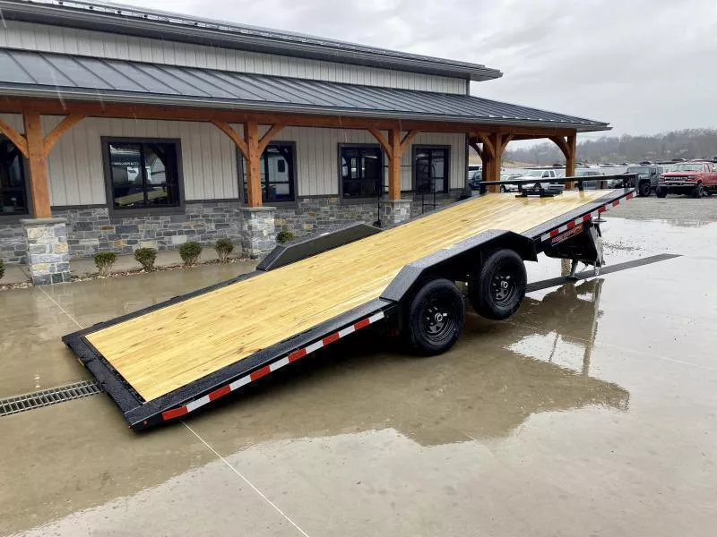 2026 H&H 102x22' Buggy Hauler Power Tilt Car Trailer 9900# GVW * 102" DECK * DRIVE OVER FENDERS * WINCH PLATE * DUAL TOOLBOXES * RUBRAIL/STAKE POCKETS/D-RINGS * SPARE TIRE MOUNT