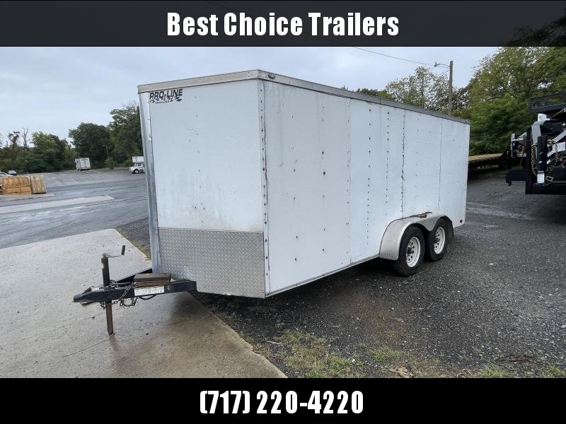 USED 2019 Pro Line 7x16' Enclosed Cargo Trailer 7000 GVW * ASIS Used Enclosed Cargo Trailers