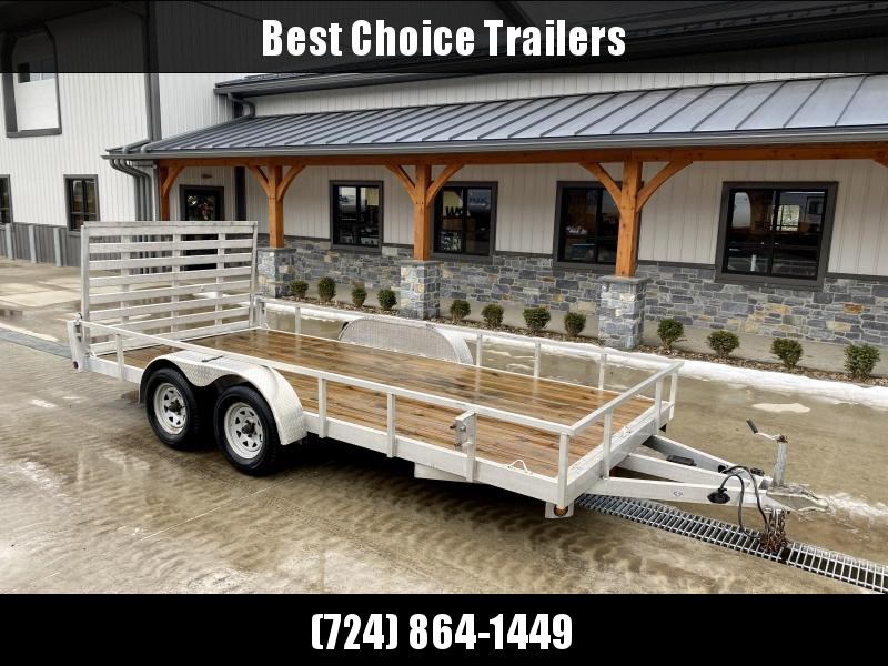 USED 2017 Quality Steel and Aluminum 7x14' Tube Top Aluminum Utility Landscape Trailer 7000# GVW * TRIPLE TUBE TONGUE * SPARE MOUNT * TIE DOWNS USED 2017 Quality Steel and Aluminum 7x14' Tube Top Aluminum Utility Landscape Trailer 7000# GVW * TRIPLE TUBE TONGUE * SPARE MOUNT * TIE DOWNS