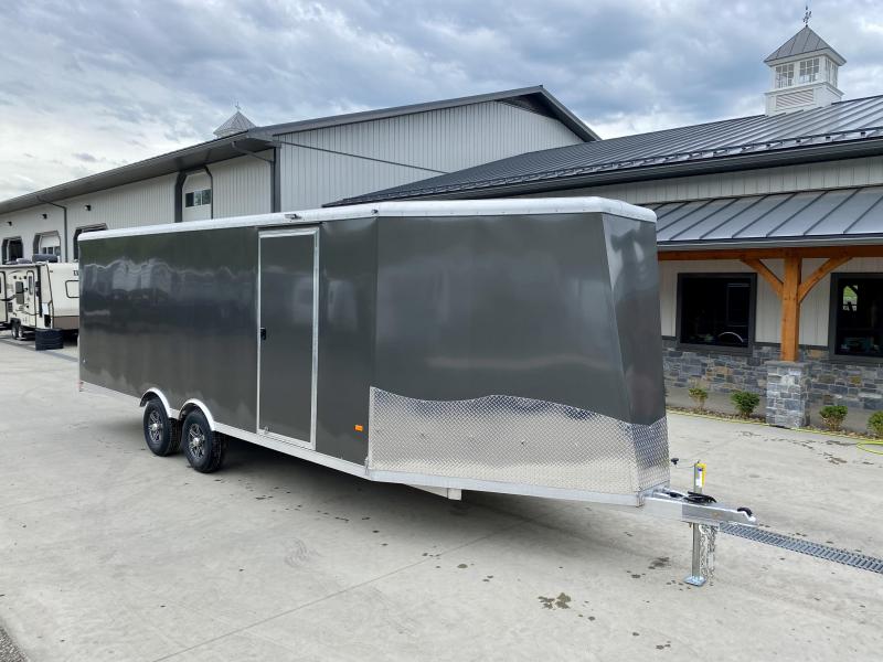 2021 NEO 8.5x22' NMS Aluminum Enclosed All Sport Car Hauler Trailer 9990# GVW * CHARCOAL * BIKES UTV'S SNOWMOBILE CARS ATV'S * ROUND TOP * ALUM WHEELS * 5200# TORSION * VINYL WALLS * FRONT RAMP * ESCAPE HATCH 2021 NEO 8.5x22' NMS Aluminum Enclosed All Sport Car Hauler Trailer 9990# GVW * CHARCOAL * BIKES UTV'S SNOWMOBILE CARS ATV'S * ROUND TOP * ALUM WHEELS * 5200# TORSION * VINYL WALLS * FRONT RAMP * ESCAPE HATCH