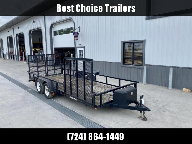 USED 2005 Top Brand 78x18' Tube Top Utility Landscape Trailer 7000# GVW * SIDE RAMP * TOOLBOX * SPLIT HD REAR GATE * STAKE POCKETS * AS-IS USED 2005 Top Brand 78x18' Tube Top Utility Landscape Trailer 7000# GVW * SIDE RAMP * TOOLBOX * SPLIT HD REAR GATE * STAKE POCKETS * AS-IS