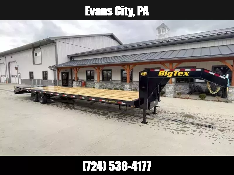 2026 Big Tex Trailers 14GN 102x30' HD Gooseneck Beavertail Deckover Trailer 15900# GVW * FULL WIDTH RAMPS * 12" PIERCED I-BEAM FRAME * DUAL JACKS * TOOLBOX 1760481269