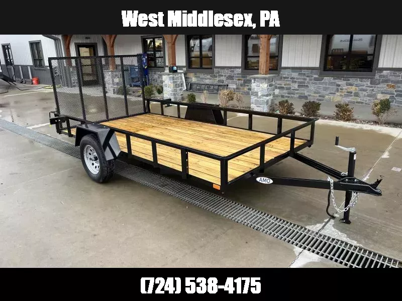 2026 AMO 6.5x12' Angle Iron Utility Landscape Trailer w/ Gate 2990# GVW * A-FRAME TONGUE * 4' GATE * TREATED WOOD FLOOR * A-FRAME JACK * 15" RADIAL TIRES * SPRING ASSITED GATE * FOLD IN GATE * TUBE GATE CROSSMEMBERS 1761926410