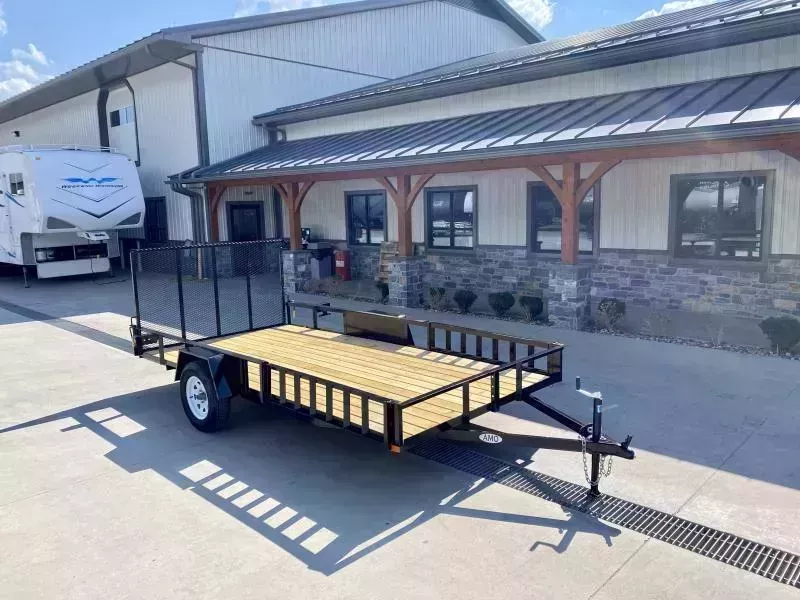 2026 AMO 7x14' Angle Iron Utility Landscape Trailer 2990# GVW w/ Gate * ATV RAMPS * FULL WRAP TONGUE * LED LIGHTS