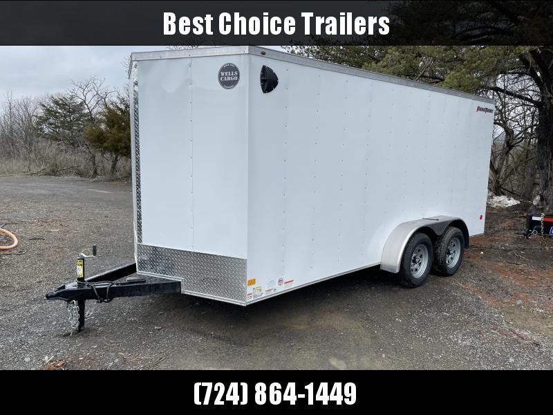 2021 Wells Cargo 7x16' Fastrac Deluxe Enclosed Cargo Trailer 7000# GVW * SILVER EXTERIOR * RAMP DOOR * V-NOSE * .030 EXTERIOR * 6'6" HEIGHT * TUBE STUDS * 3/8" WALLS * 1 PC ROOF * 16" O.C. WALLS * BULLET LED'S 2021 Wells Cargo 7x16' Fastrac Deluxe Enclosed Cargo Trailer 7000# GVW * SILVER EXTERIOR * RAMP DOOR * V-NOSE * .030 EXTERIOR * 6'6" HEIGHT * TUBE STUDS * 3/8" WALLS * 1 PC ROOF * 16" O.C. WALLS * BULLET LED'S