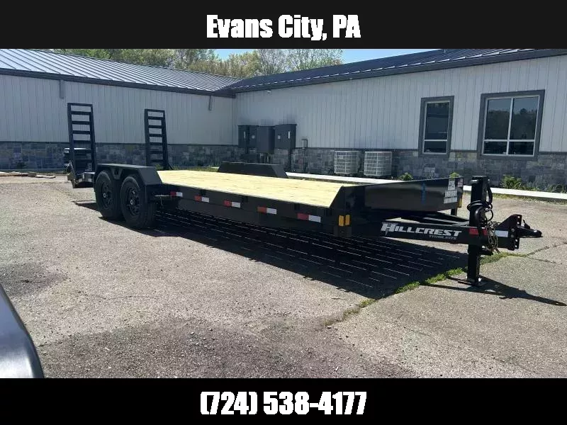 2026 Hillcrest Trailers 7x22 Equipment Trailer 14000 GVW * HD RAMPS * D-RINGS/STAKE POCKETS * ADJUSTABLE COUPLER * 12K JACK * CHARCOAL POWDER COAT 1759635489