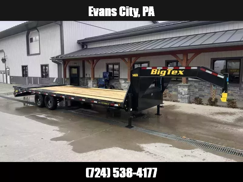 2026 Big Tex Trailers 14GN 102x25' HD Gooseneck Beavertail Deckover Trailer 15900# GVW * FULL WIDTH RAMPS * 12" PIERCED I-BEAM FRAME * DUAL JACKS * TOOLBOX