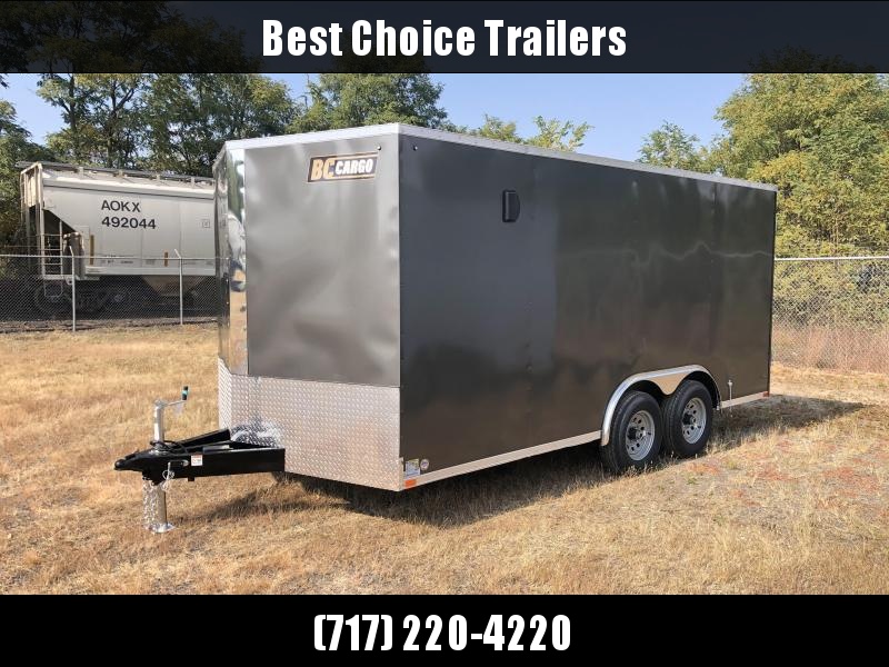 2021 ITI Cargo 8.5x16 Enclosed Car Hauler Trailer 9900# GVW * CHARCOAL EXTERIOR * RAMP * .030 SEMI-SCREWLESS * RV DOOR * 1 PC ROOF * 3/8" WALLS * 3/4" FLOOR * PLYWOOD * TRIPLE TUBE TONGUE * 6'6" INTERIOR * 24" STONEGUARD * HIGH GLOSS PAINTED FRAME * 2021 ITI Cargo 8.5x16 Enclosed Car Hauler Trailer 9900# GVW * CHARCOAL EXTERIOR * RAMP * .030 SEMI-SCREWLESS * RV DOOR * 1 PC ROOF * 3/8" WALLS * 3/4" FLOOR * PLYWOOD * TRIPLE TUBE TONGUE * 6'6" INTERIOR * 24" STONEGUARD * HIGH GLOSS PAINTED FRAME *